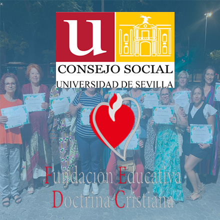 Logos consejo social universidad de Sevilla, Fundación Educativa Doctrina Cristiana.